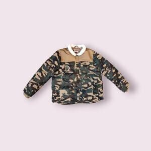 Levi's Men's XXL Camouflage Woodsman Quilted Puffer‎ Jacket with Sherpa Collar